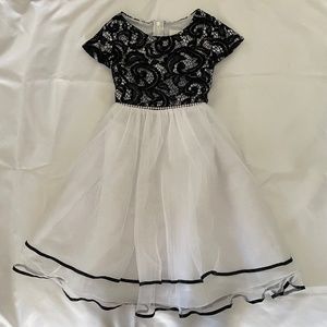 Girl’s black/white formal dress